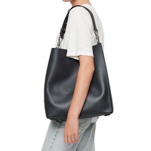 All Saints Black Leather Captain N/S Large Bag Tote - w Dust Bag